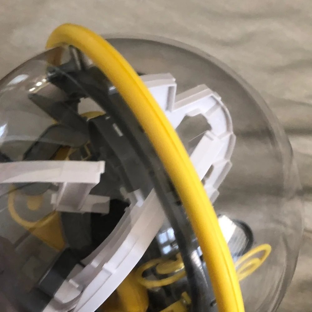 3D Maze Puzzle Dome Perplexus Rookie - Yellow & Gray